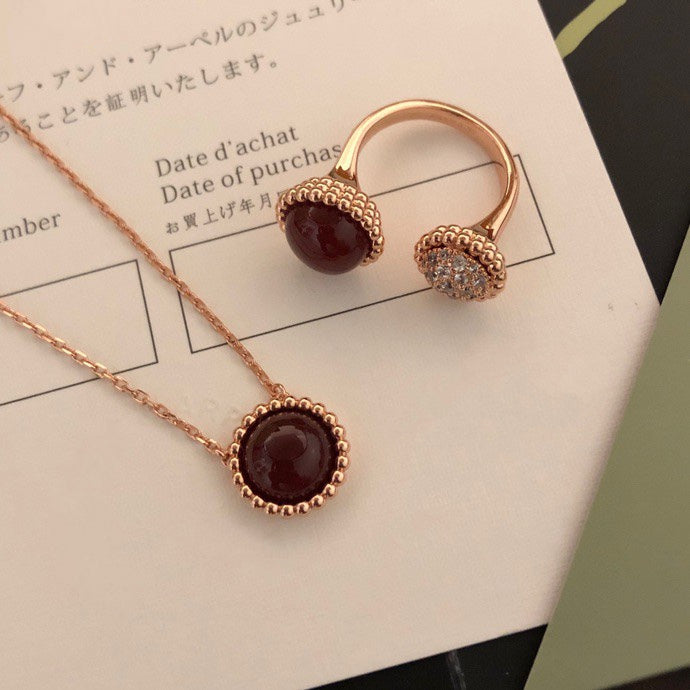 [Okajuri Jewelry]PERLEE COULEURS DIAMOND ROSE GOLD BETWEEN THE FINGER RING