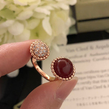 [Okajuri Jewelry]PERLEE COULEURS DIAMOND ROSE GOLD BETWEEN THE FINGER RING
