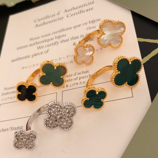 [Okajuri Jewelry]CLOVER BETWEEN THE FINGER RING