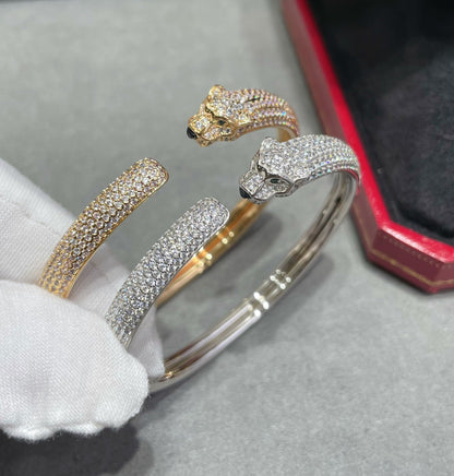 [Okajuri Jewelry]PANTHERE FULL DIAMOND OPEN BRACELET