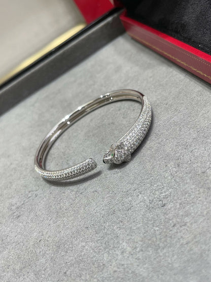 [Okajuri Jewelry]PANTHERE FULL DIAMOND OPEN BRACELET
