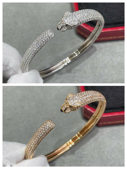 [Okajuri Jewelry]PANTHERE FULL DIAMOND OPEN BRACELET
