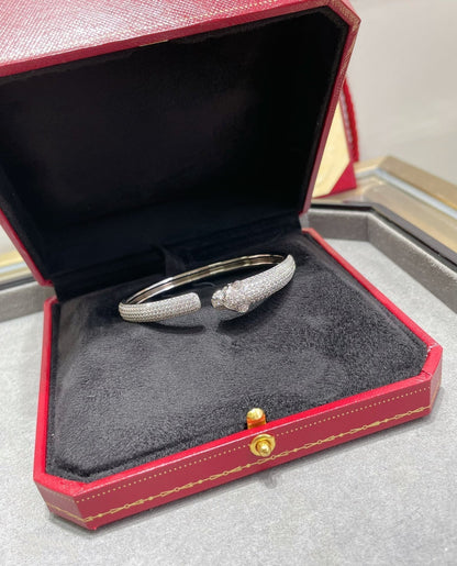 [Okajuri Jewelry]PANTHERE FULL DIAMOND OPEN BRACELET