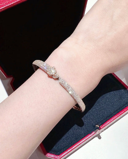 [Okajuri Jewelry]PANTHERE FULL DIAMOND OPEN BRACELET