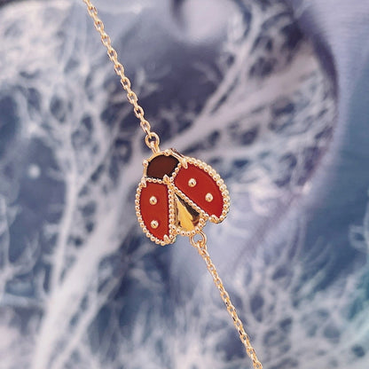 [Okajuri Jewelry]LUCKY SPRING 1 MOTIF PINK GOLD BRACELET