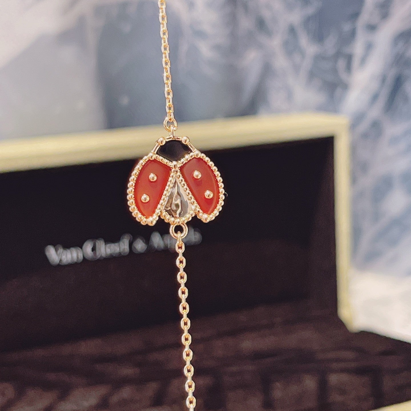 [Okajuri Jewelry]LUCKY SPRING 1 MOTIF PINK GOLD BRACELET