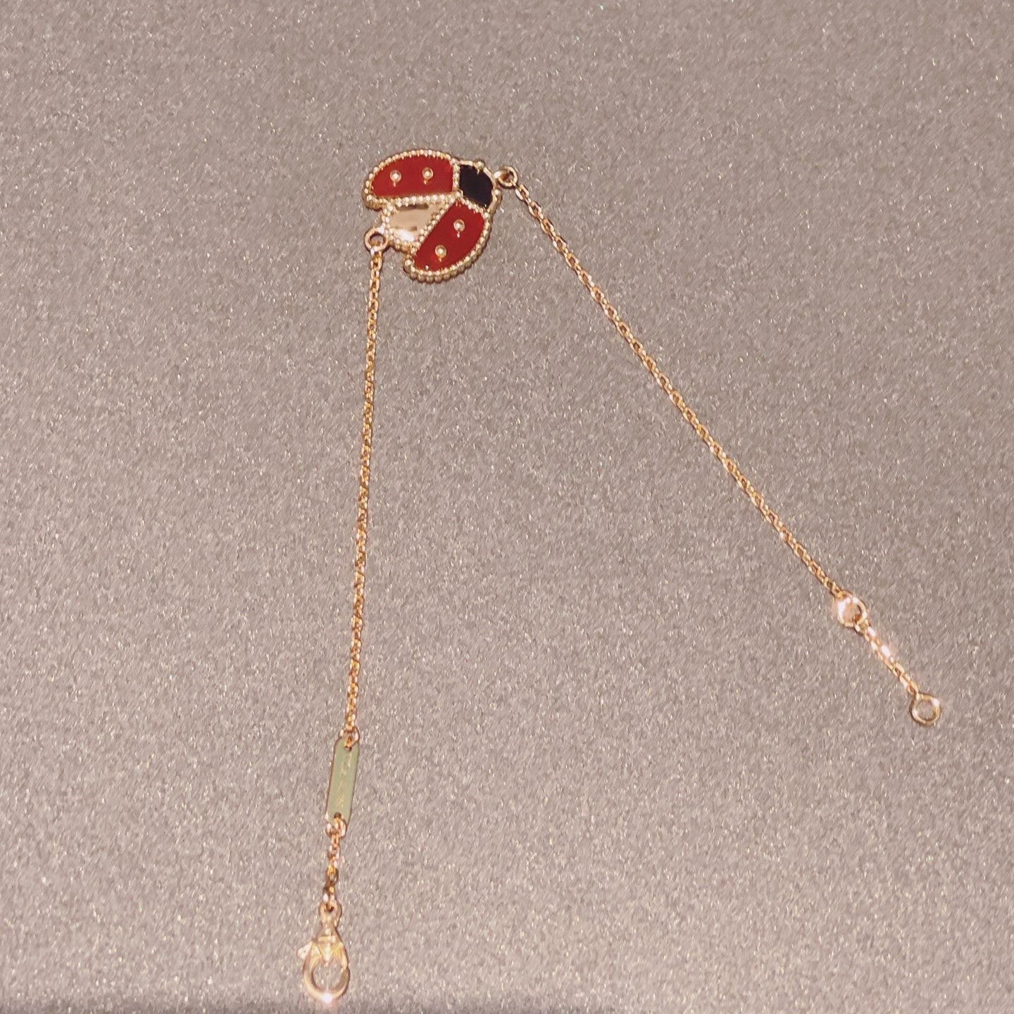 [Okajuri Jewelry]LUCKY SPRING 1 MOTIF PINK GOLD BRACELET