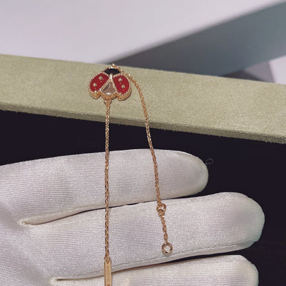 [Okajuri Jewelry]LUCKY SPRING 1 MOTIF PINK GOLD BRACELET