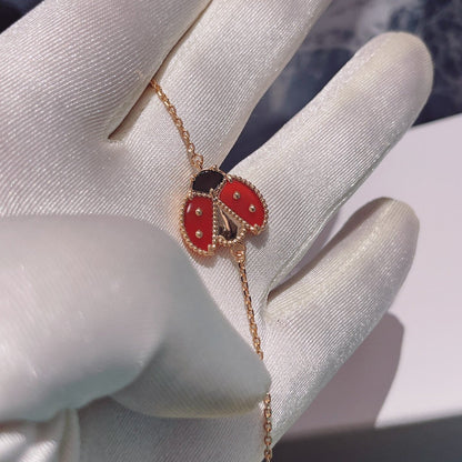 [Okajuri Jewelry]LUCKY SPRING 1 MOTIF PINK GOLD BRACELET