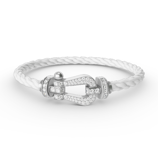 [Okajuri Jewelry]FORCE LARGE HORSESHOE FULL DIAMOND BRACELET SILVER