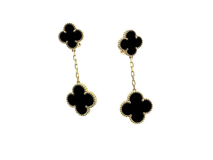 [Okajuri Jewelry]CLOVER 2 MOTIFS  EARRINGS (MULTIPLE CHOICESC