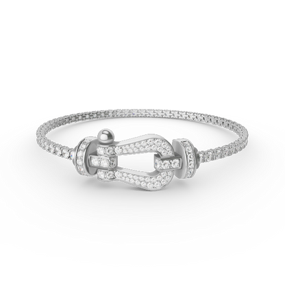 [Okajuri Jewelry]FORCE  LARGE HORSESHOE FULL DIAMOND TENNIS BRACELET