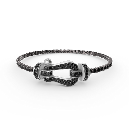 [Okajuri Jewelry]FORCE  LARGE HORSESHOE FULL DIAMOND TENNIS BRACELET